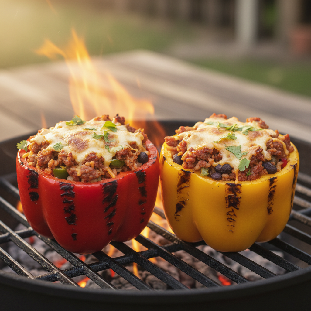 Spicy Chorizo-Stuffed Bell Peppers