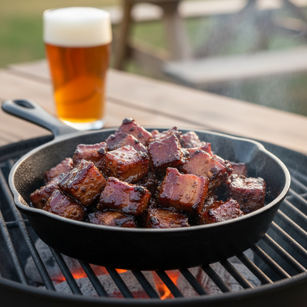 Smoked Pork Belly Burnt Ends