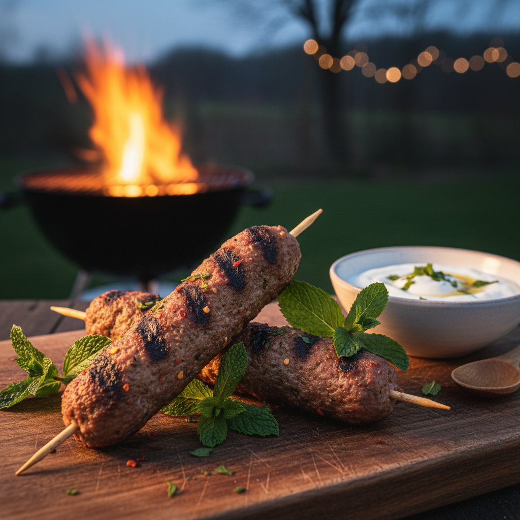 Spicy Lamb Kofta with Yogurt Sauce