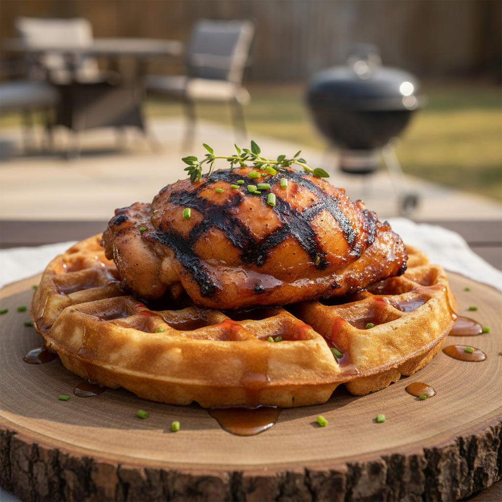 Grill-Fired Chicken and Waffles