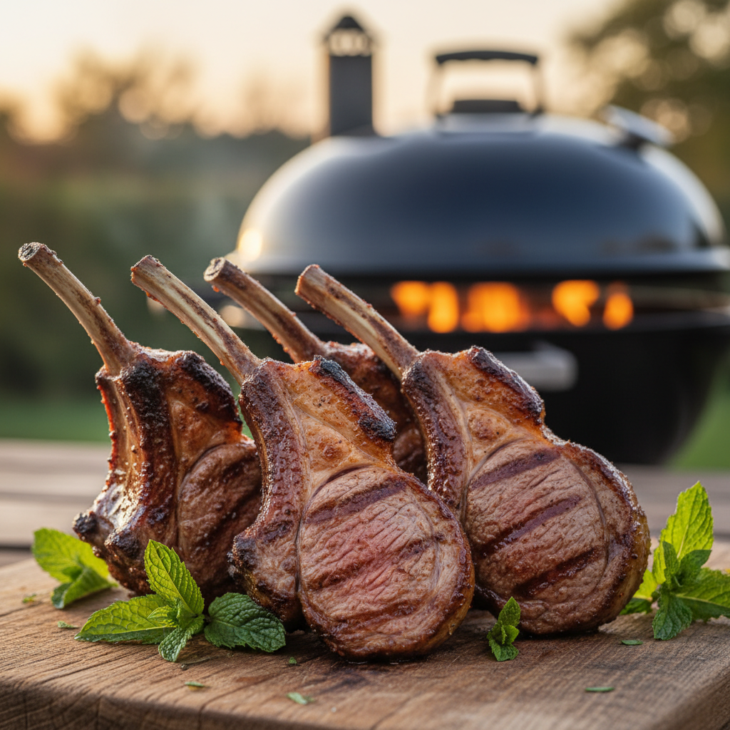Grilled Harissa Lamb Chops