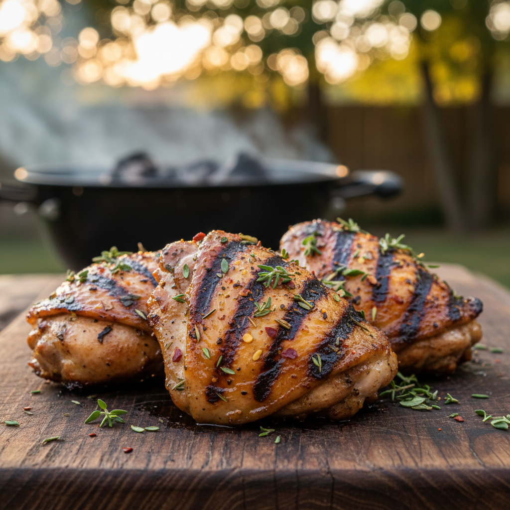 Grill-Kissed Mediterranean Chicken Thighs