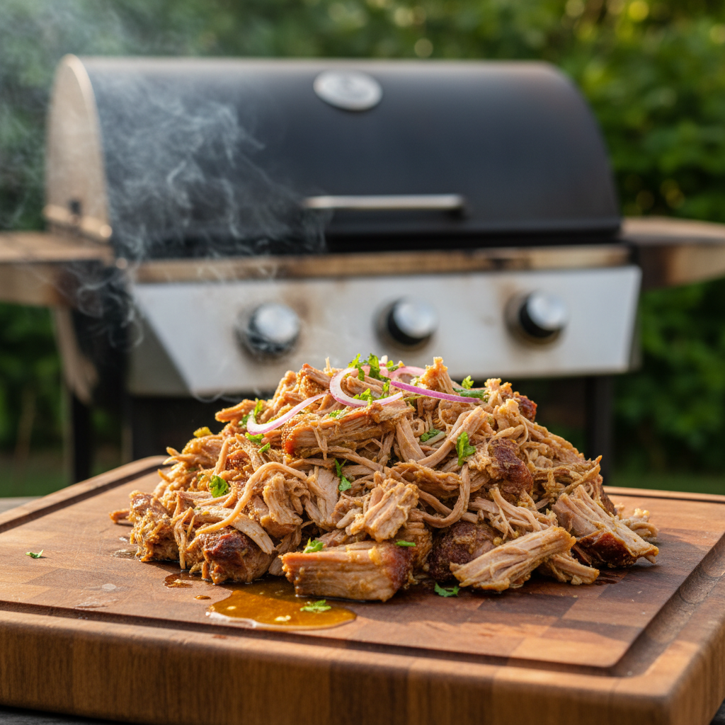 Grill-Fired Mojo Pork Shoulder