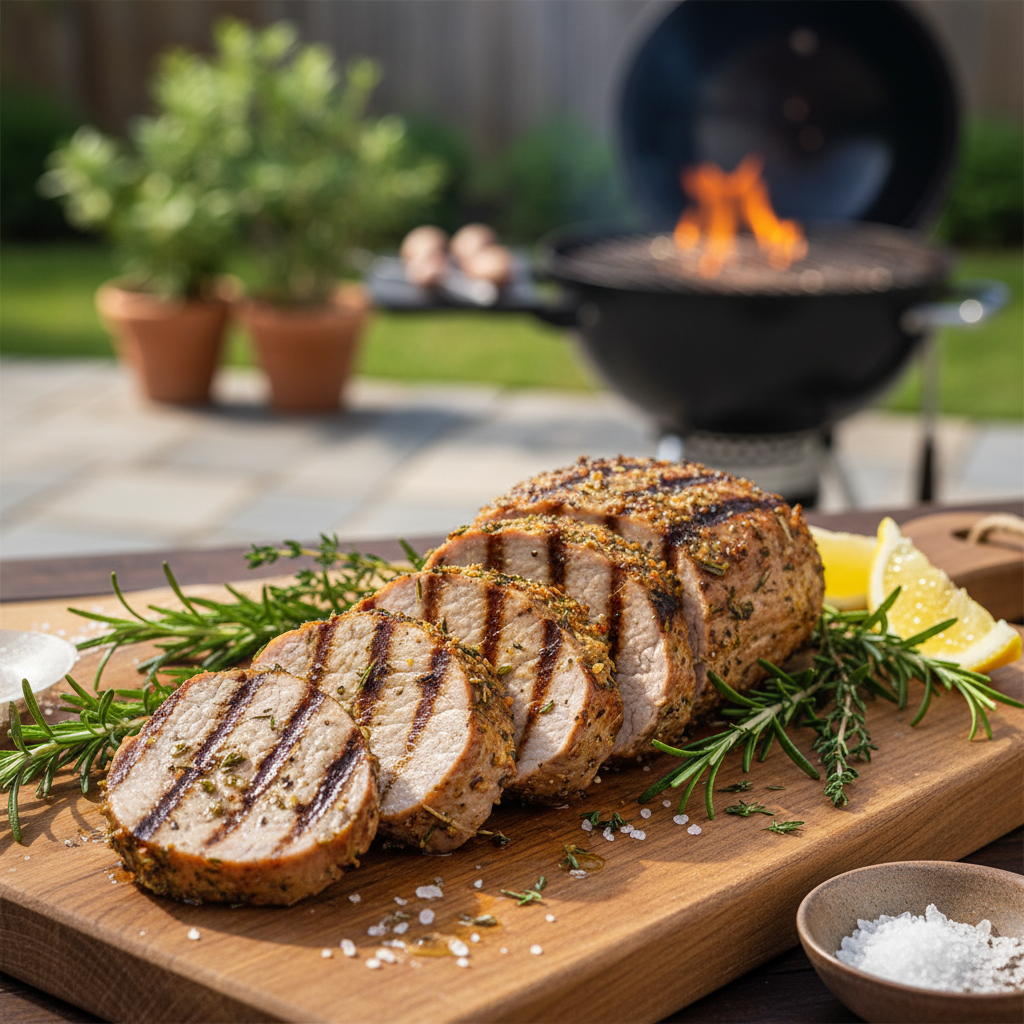 Herb-Crusted Grilled Pork Tenderloin