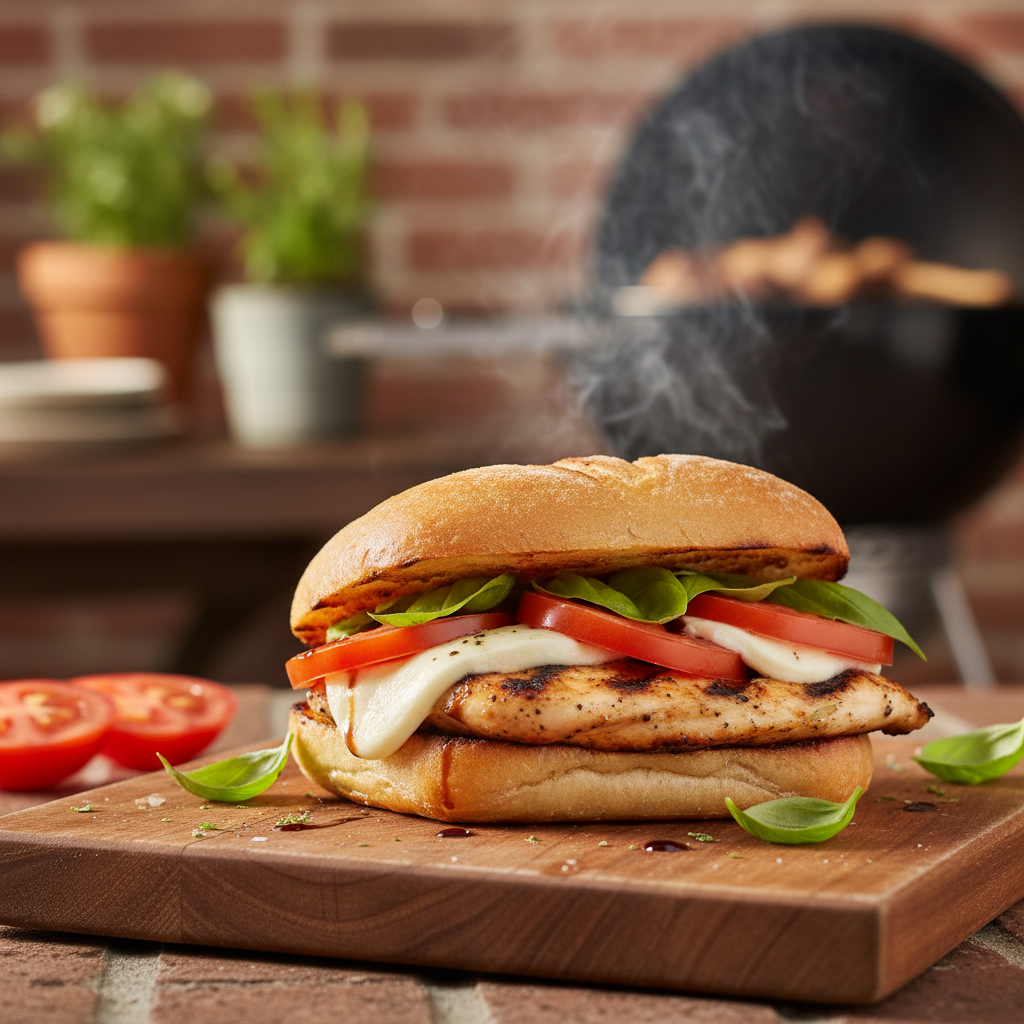 Grilled Caprese Chicken Sandwiches