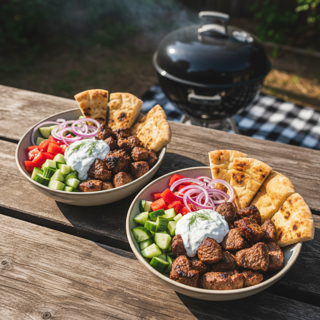 Smoky Grilled Lamb Gyro Bowls