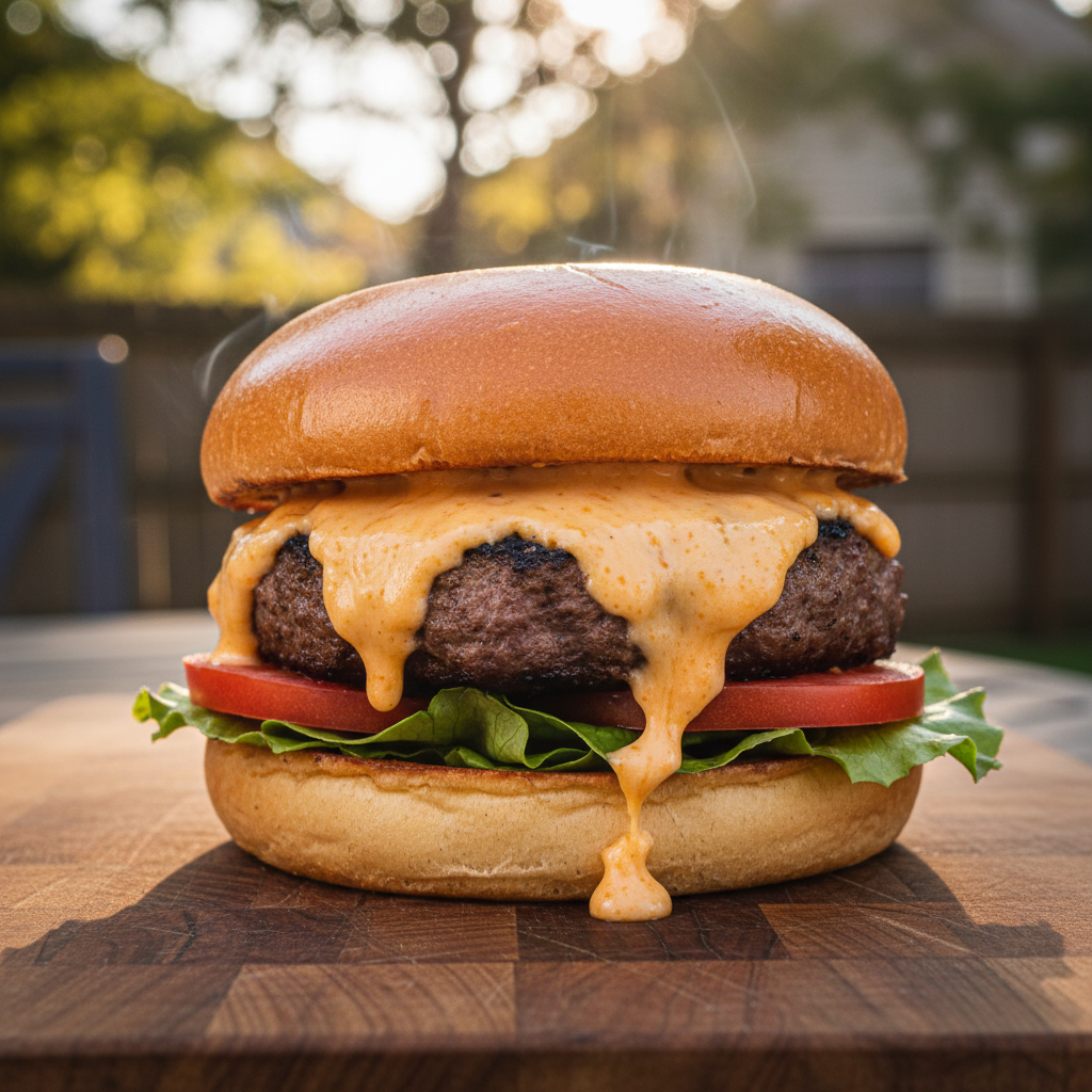 Smoky Pimento Cheese Burgers