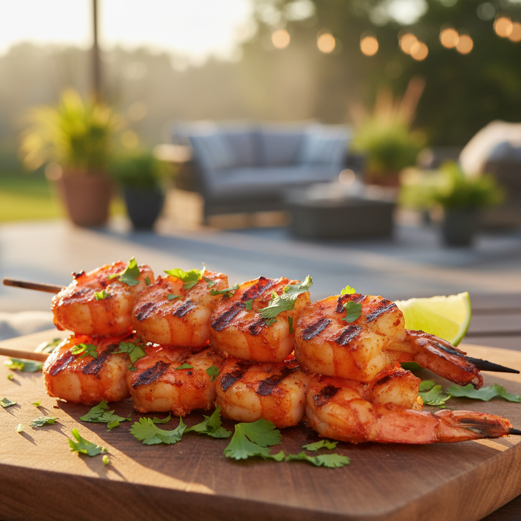 Spicy Coconut Shrimp Skewers