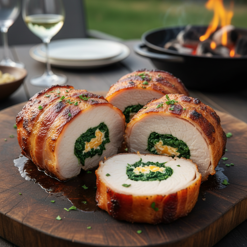 Bacon-Wrapped Stuffed Pork Loin