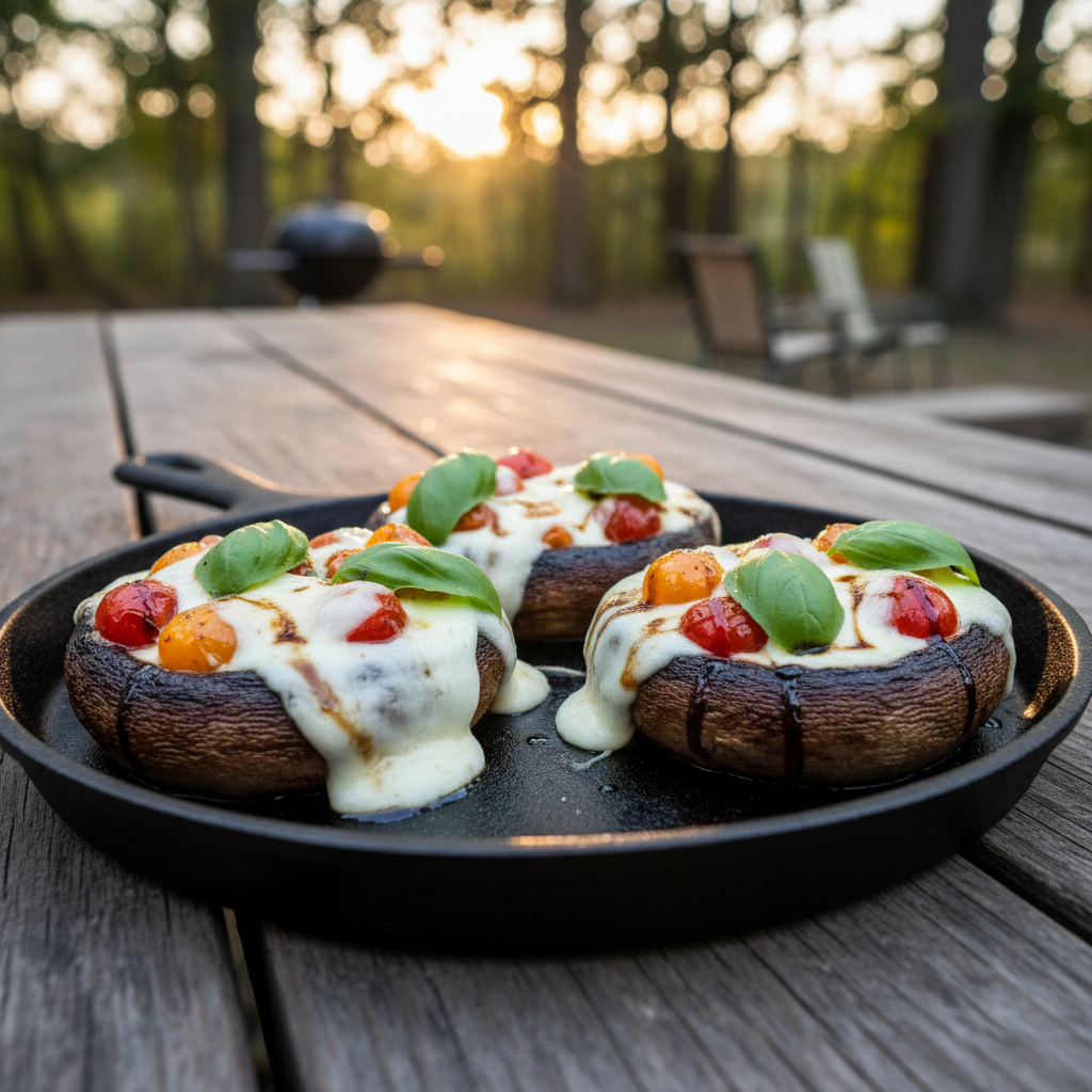 Grilled Caprese Stuffed Portobellos