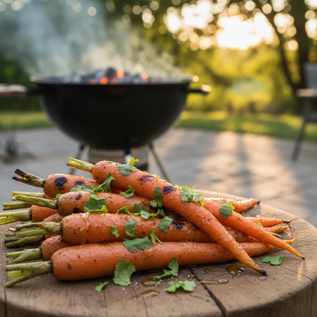 Grilled Harissa Honey Carrots