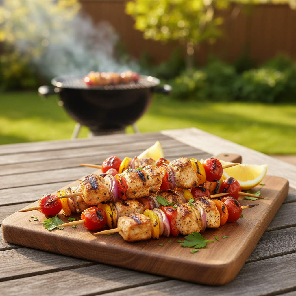 Mediterranean Lemon Herb Chicken Skewers
