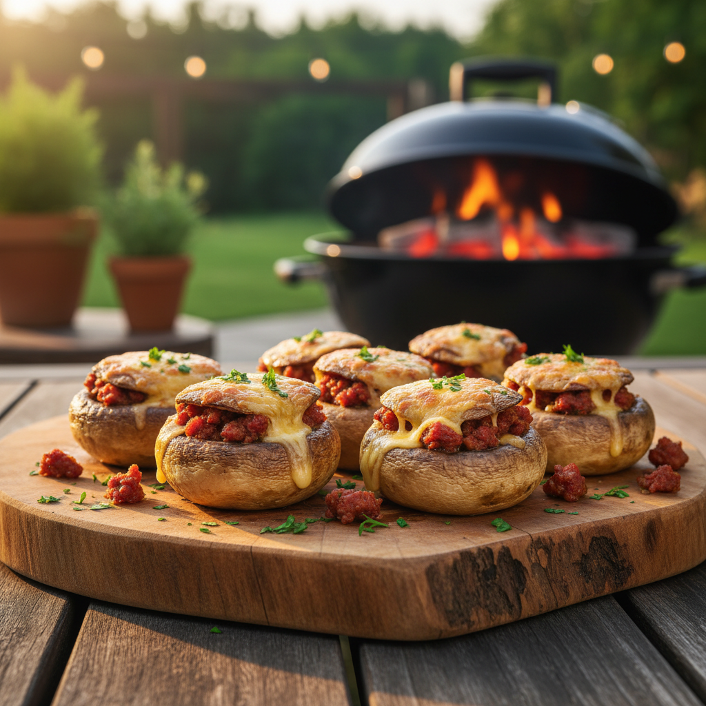 Smoky Chorizo-Stuffed Mushrooms