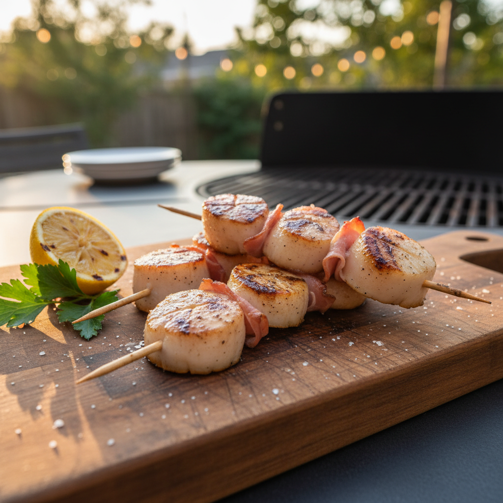 Grilled Prosciutto-Wrapped Scallops
