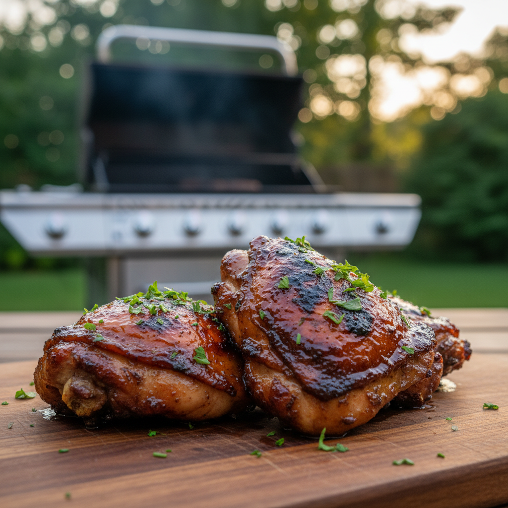 Smoky Maple-Bourbon Chicken Thighs
