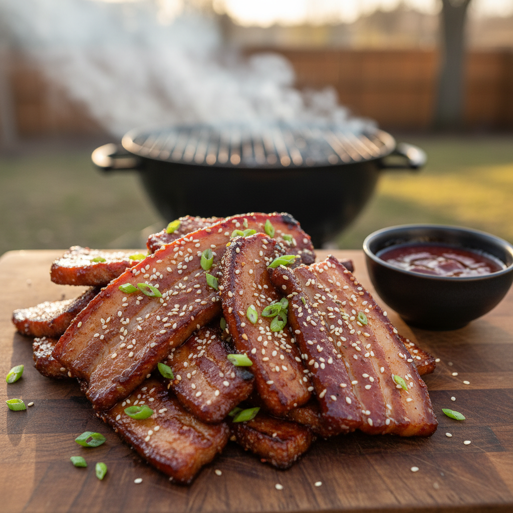 Smoky Gochujang Grilled Pork Belly