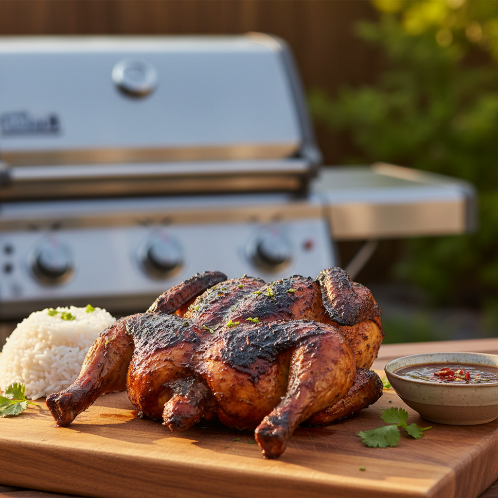 Adobo Grilled Whole Chicken
