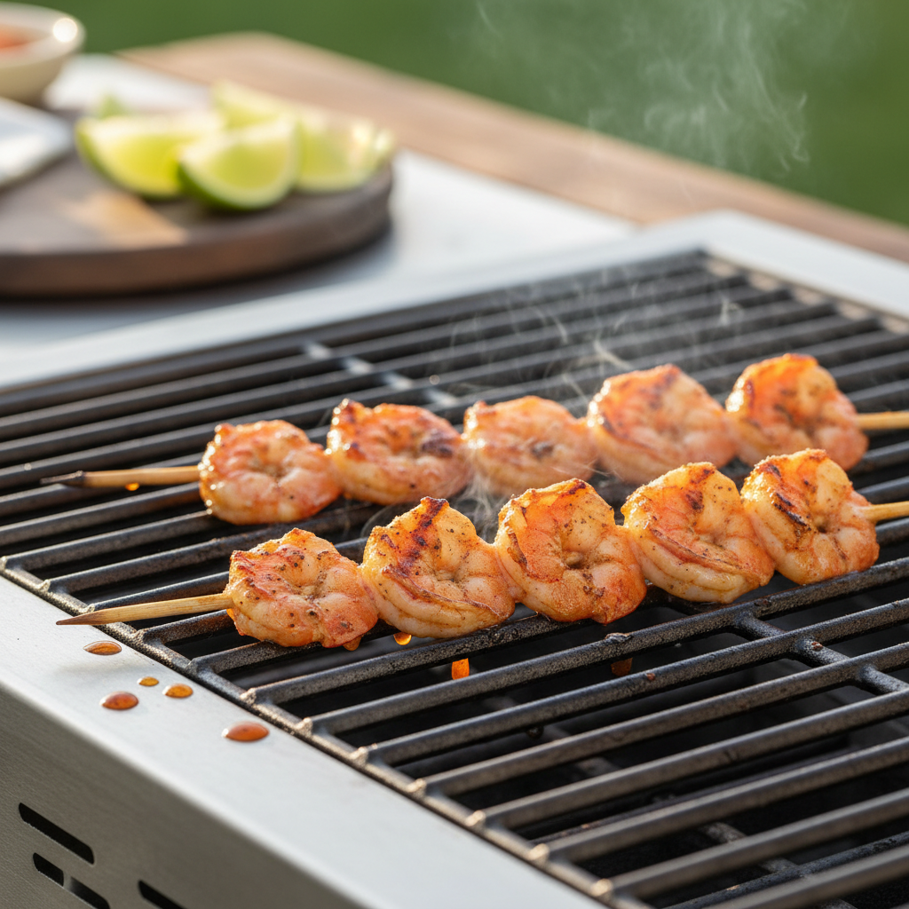 Spicy Coconut Grilled Shrimp Skewers