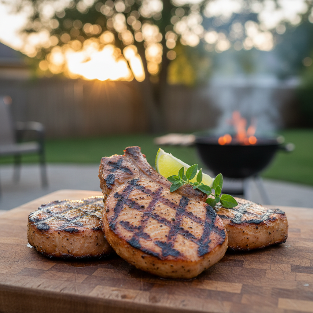 Grill-Seared Mojo Pork Chops